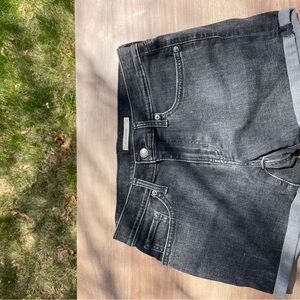 Women's Black Denim Shorts (mid rise)